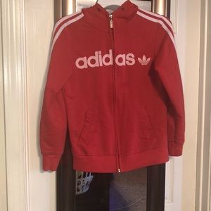 Adidas zip up hooded jacket